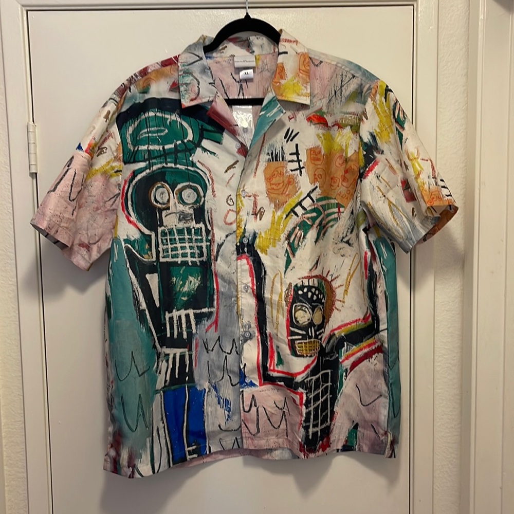 Urban Outfitters Jean-Michel Basquiat Button Down Shirt (Size XL)